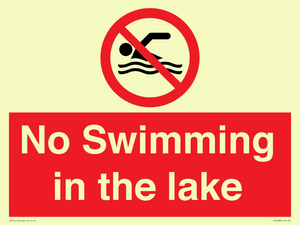 No Swimming in the lake